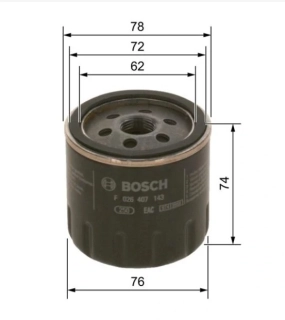 Olejový filtr BOSCH "TSI" F026407143